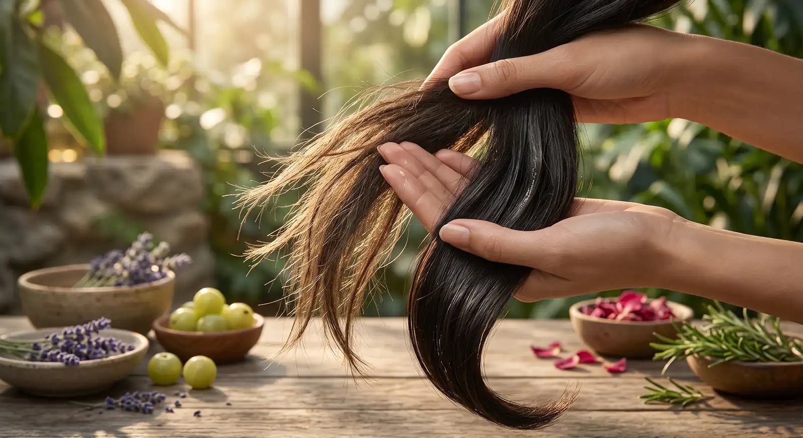 تطويل الشعر وتقليل التكسر مع زيت الشعر القبائلي أديفاسي هيربل 108 عشبة