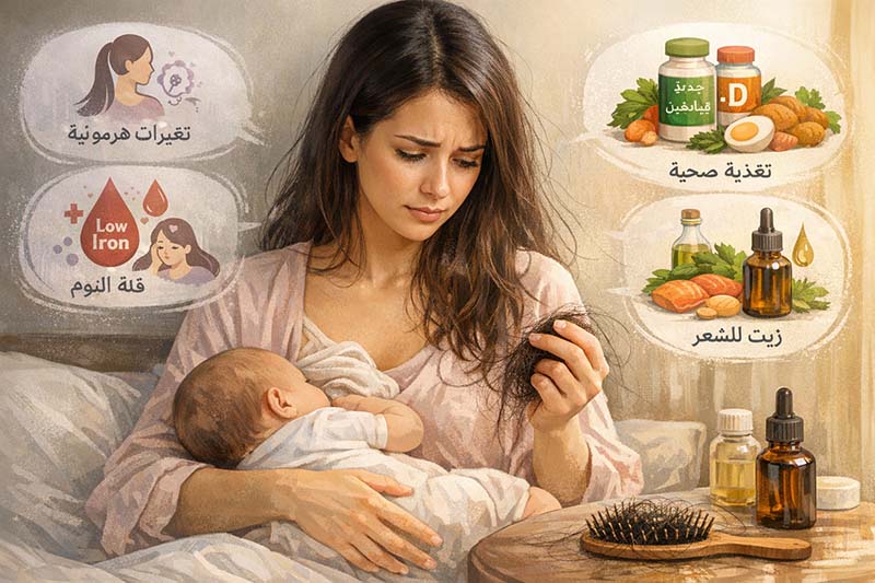 تساقط الشعر أثناء الرضاعة: هل له علاقة بالرضاعة؟ الأسباب + روتين آمن لتقوية الشعر