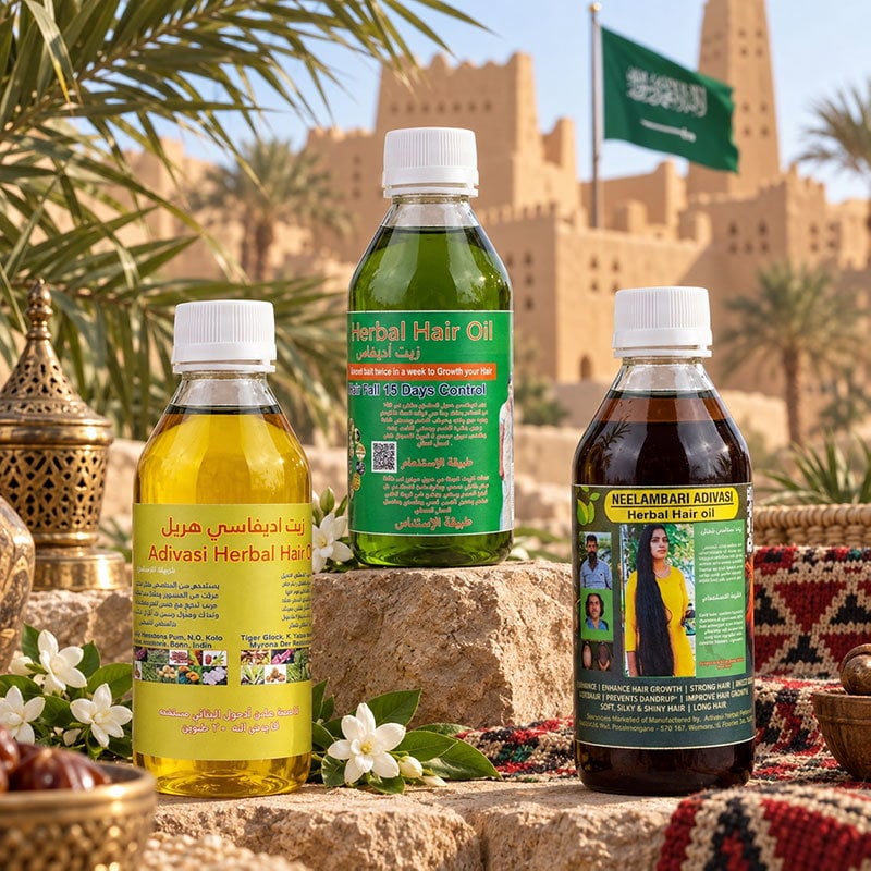 108 Herb Hair Oil Set — 3 × 250 ml